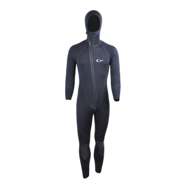 

yon sub l 5mm winter warm neoprene scuba diving wetsuit 5mm men hood surfing front zipper snorkeling spearfishing diving suit