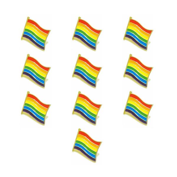 

wholesale 100pcs rainbow gay flag lgbtq enamel lapel pin, Gray