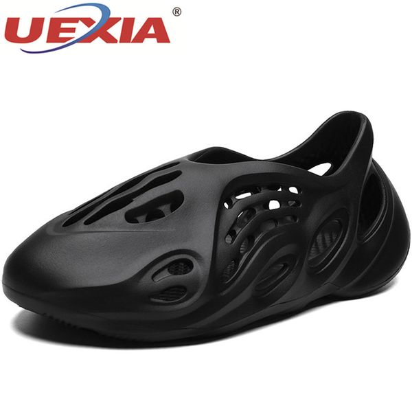 

new sandals plus size 35-48 men slip on shoes outdoor lovers slides breathable summer leisure footwear, Black