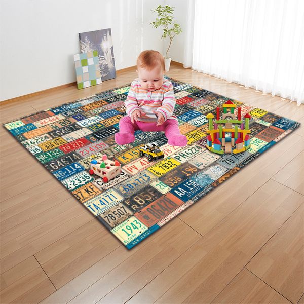 Cartoon Digital Lion Carpets And Rugs For The Living Room