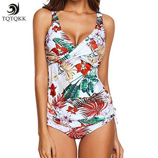 

women's swimwear tankini swimsuits 2021 floral xxxl swimsuit plus size women bikini set two piece for girl bathing suit, White;black