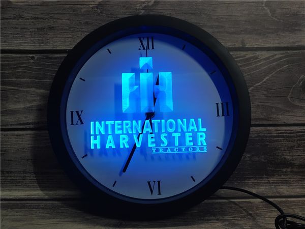 

0g133 international harvester tractor app rgb led neon light signs wall clock