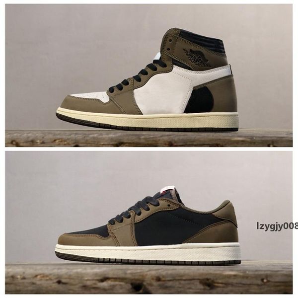 

2019 designer og 1 travis scotts cactus jack suede dark mocha ts sp 3m men basketball shoes 1s low travis scotts sports trainers sneakers