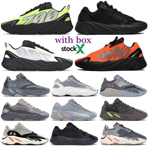 

2020 kanye running shoes mens women 700 3m reflective trainers phosphor bone designer shoes orange tie-dye triple black teal blue sneakers