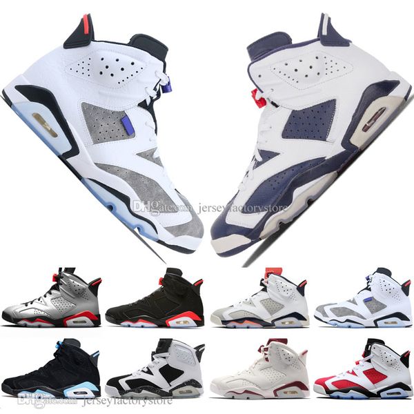 

2019 bred vi 6 6s mens basketball shoes infrared 23 3m reflective tinker hatfield slam dunk cny wheat men sports sneakers designer trainers