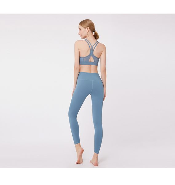 

2020 womens designer tracksuits fashion solid color sports suit for yoga womens clothing brand sports bra gym pants yoga suit 4 color, Gray