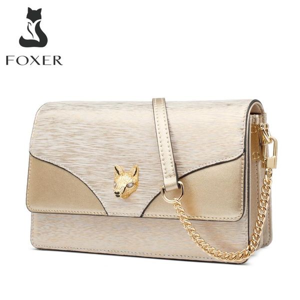 

foxer chic golder crossbody bag women leather mini flap bag stylish ladies shoulder female messenger