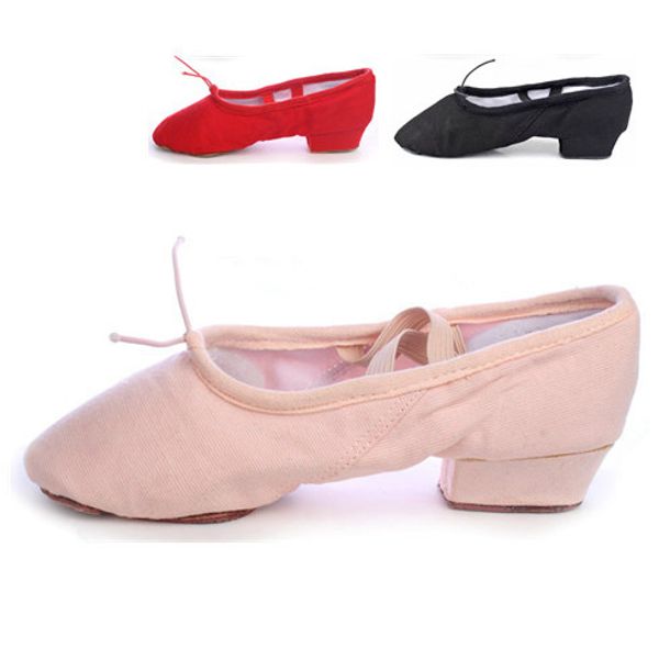 

s olid colorcanvas teacher's shoes women's belt and dance shoes soft bottom national belly dance five-color ballet 2020