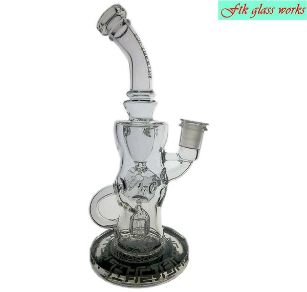 Bong in vetro FTK di alta qualità 2020 Fab Torus Klein Recycler tubi per l'acqua pipa per fumatori Glass rig oil dab rigs 14.4mm joint Bong di alta qualità