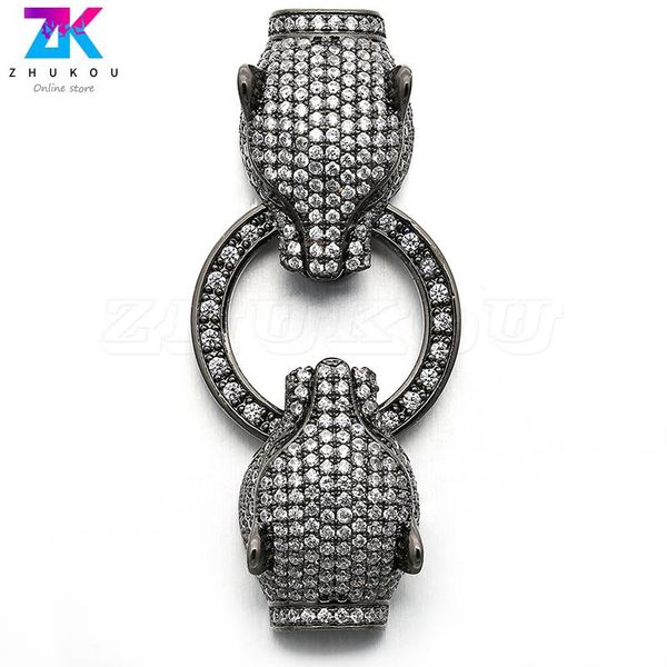 

2шт 21*50 мм сверкающие разъемы латунь кубический цирконий застежки крючки для diy ювелирных изделий выводы аксессуары модель vk69, Silver