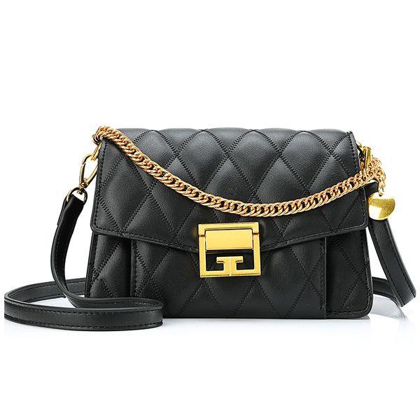 

women bags one shoulder retro solid color criss cross chains vintage lock fashion messenger bags women spring autumn casual