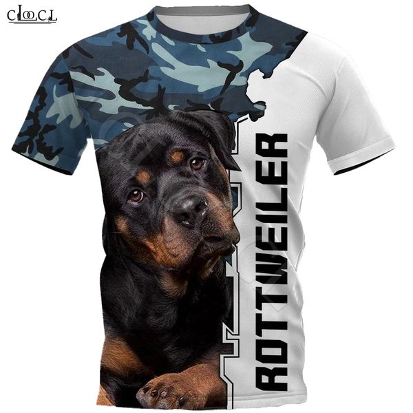

casual fashion animal 3d women camo dog full harajuku t-shirt men dog punk 2020 pet rottweiler design printed style tkqiq, Black