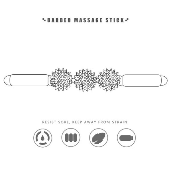 

muscle roller yoga relaxing massage stick fascia cellulite spiky five ball relax