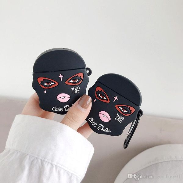 

for airpods 1 case 3d earphone case silicone cute captain protective cover for apple air pods 2 headphone case ring strap
