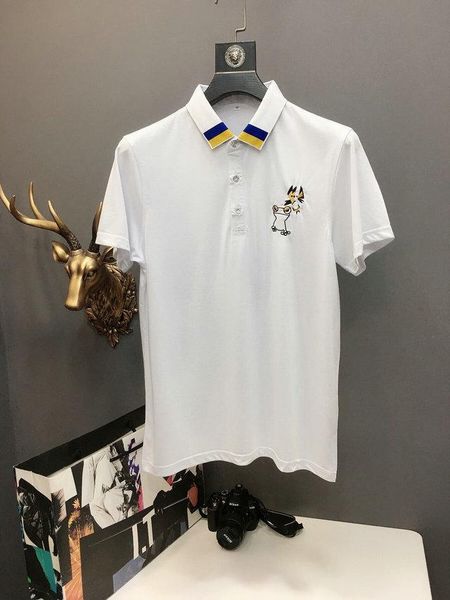 

2020 designer stripe polo shirt t shirts cartoon embroidery mens high street fashion horse polo t-shirtincrease size m-3xl, White;black