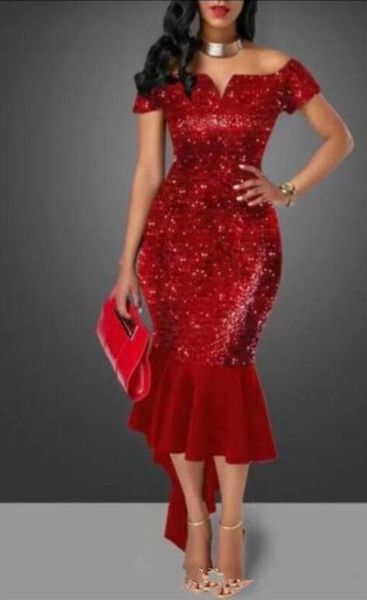 

red sheath prom evening cocktail dresses off shoulder neckline sleeveless new year celebrity mermaid party gowns, Black