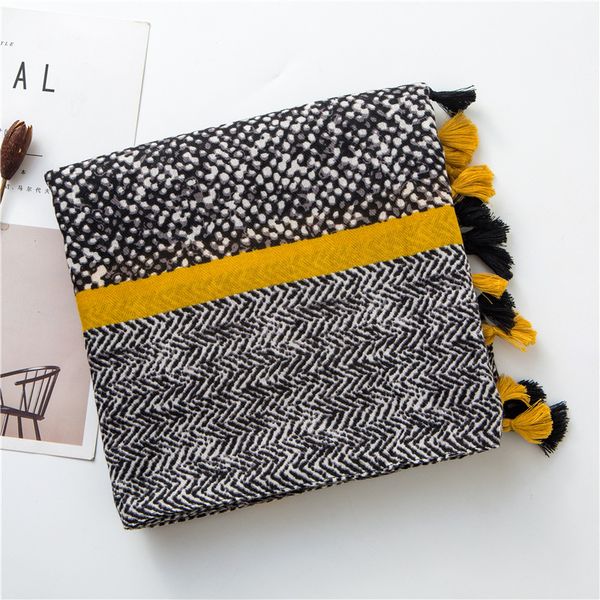 

kyqiao mori girls autumn spring japanese style vintage long yellow print patchwork scarf foulard femme casaco feminino shawl