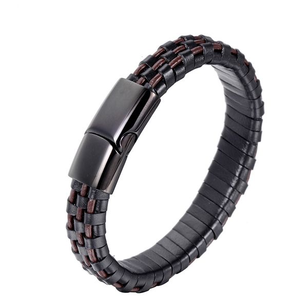 

multilayer handmade gift for bracelet wholesale price classic genuine leather bracelet for men hand charm jewelry, Golden;silver