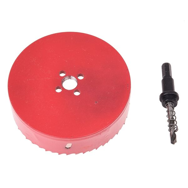 

promotion 120mm diameter bimetal hole cutter cutting holesaw red