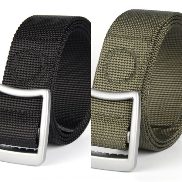 

men's outdoor sports special forces tactical nylonfans non-adjustable character outdoor sports fan belt buckle bead belt, Black;brown