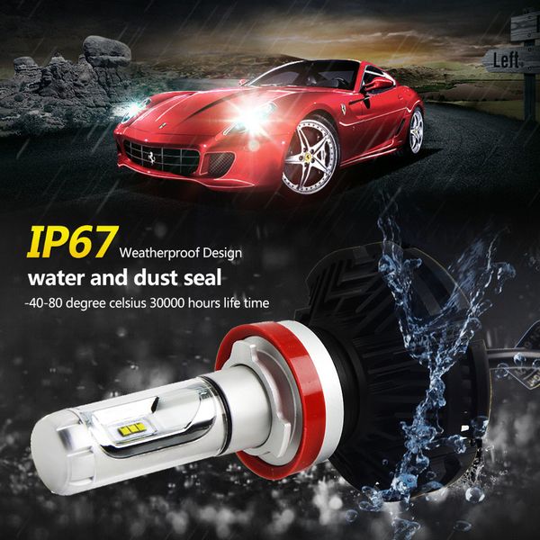 

2pcs car headlight led h11 50w 12000lm 6500k white led headlight kit hi/lo beam dc 10-30v bulbs csp fog lamp car styling new