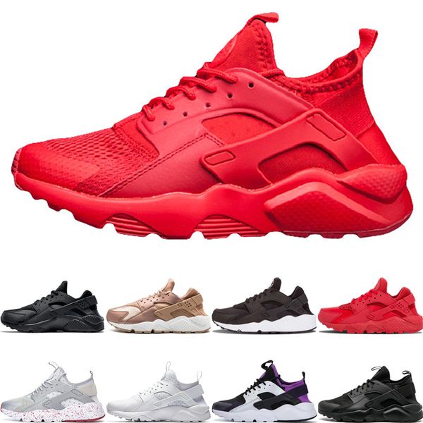 

2019 huaraches ultra 4.0 1.0 running shoes men women runner sneakers tripe black white rose gold designer sport trainers 36-45