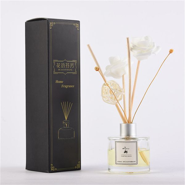 

50ml reed diffuser sets with natural sticks glass bottle and scented oil perfume set home fragrance decoration office gift