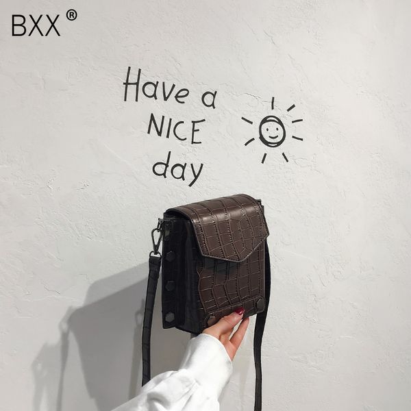 

bxx] stone pattern pu leather saddle bags for women 2020 spring mini crossbody messenger bag female travel handbags hk757