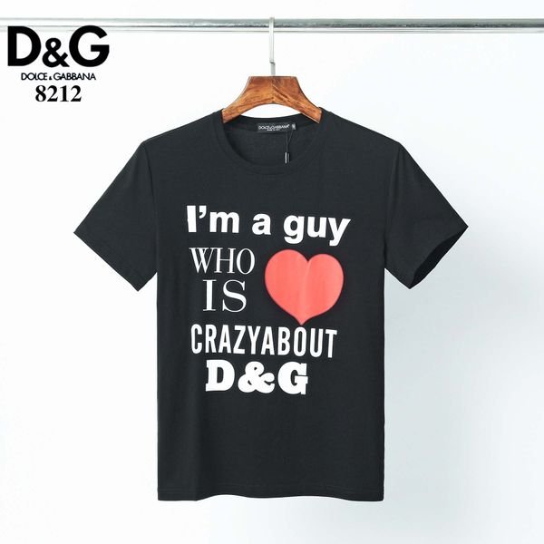 

summer 2020 design fashion t-shirts dg men's wear luxury lettered embroidered t-shirts men's wear short sleeved t-shirts men, White;black