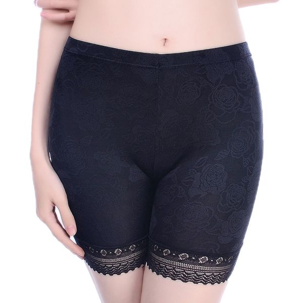 

lace безопасности короткие трусы женщин под юбкой boyshorts нижнее белье трусы бесшовные большого размера женщины повседневная boxer безопас, Black;pink