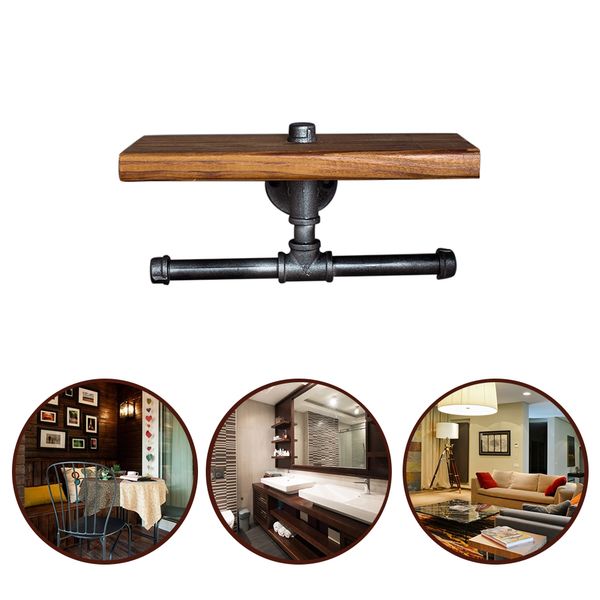

wood panel paper holder storage rack