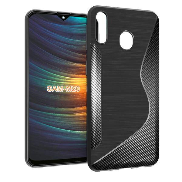 

для samsung galaxy m10 / galaxy m20 чехол ns line тпу гель кожаный чехол мягкий ударопрочный чехол