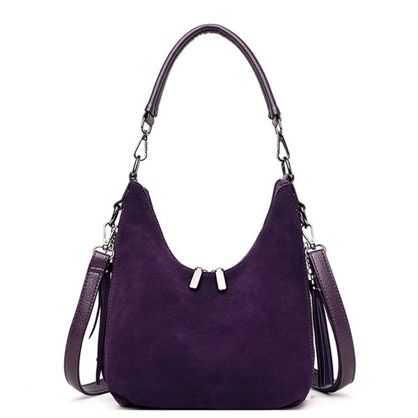 

handbags leather street fashion shoulder bag ladies purple hobos tote bags for women small messenger bag