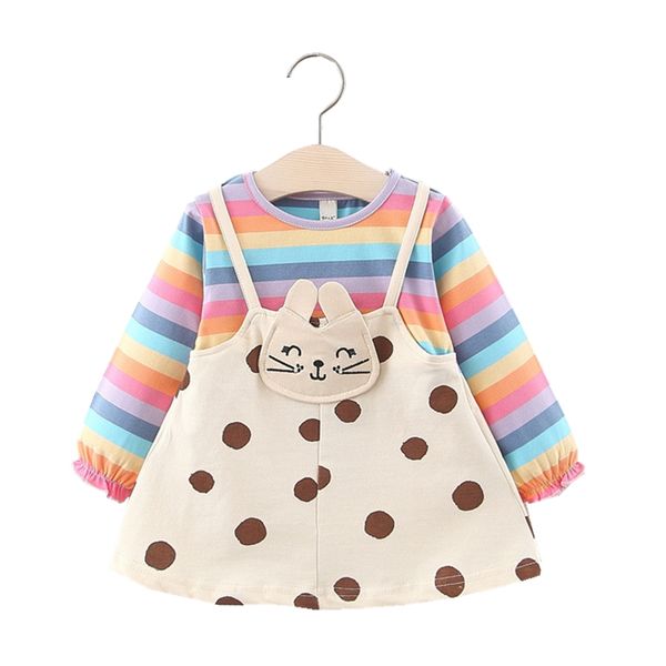 

infant clothing for baby dress toddler long sleeve casual chromatic striped straps dresses newborn a-line birthday party vestido, Red;yellow