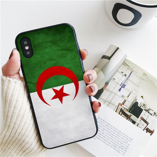 

coque luxury africa algeria flag cover for iphone 11 pro xs max xr case for iphone 8 7 6s plus 5s se 5 case soft silicone cover.