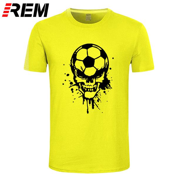 

rem foot ball novelty design fashion print t shirt men men's clothing o-neck short sleeve cotton t-shirt, White;black