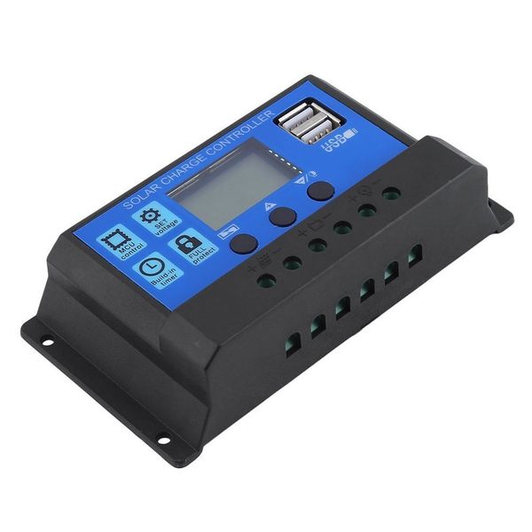 

12v/24v10a solar controller battery charger hd display controller usb output 3a