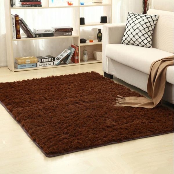 

large size fluffy rugs anti-skiding shaggy faux fur area rug dining room carpet floor mats camel living room bedroom alfombras
