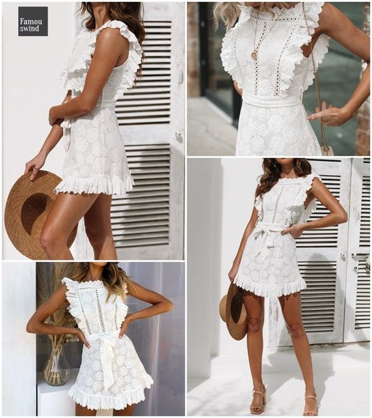 

вышивание элегантный кружева женщины платье выдалбливают подкладка пояса ruffled белый летнее платье тонкое сексуальное платье партии vestid, Black;gray