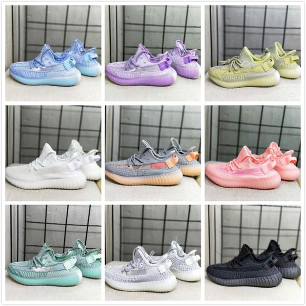 

static 2.0 baby kid children youth cream reflective infant true form hyper bred beluga clay hyperspace kany west running shoes sport sneaker, Black