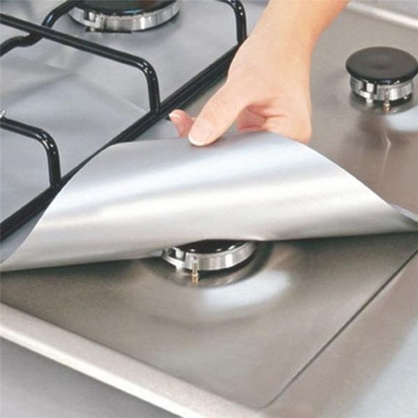 

4pcs/set gas stove gasket high temperature resistance teflon safety non-sticking furnace surface protection gasket 27*27 cm