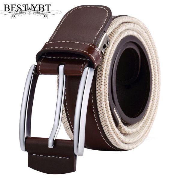 

ybt new men belt canvas alloy pin buckle belt business affairs cowboy outdoor sports selling, Black;brown