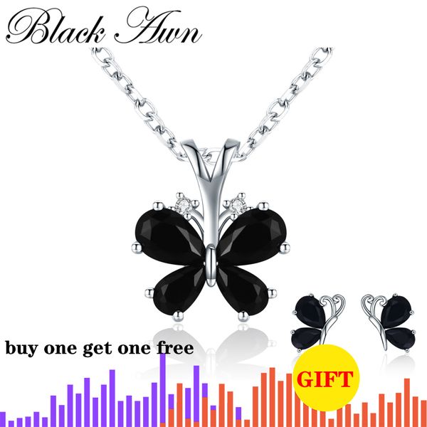

fashion 925 sterling silver jewelry life butterfly women's necklace female bijoux necklaces pendants girl gift kn016
