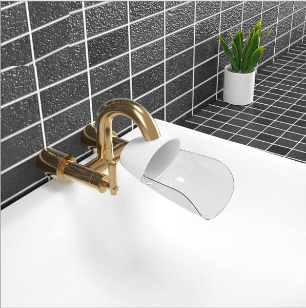 

minimalist style safety water faucet extender hand wash toddler kids helper