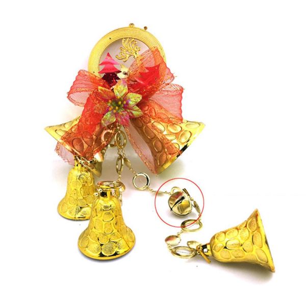 

christmas bells bowknot stringed pendant christmas craft bells xmas tree decoration door window hanging pendant home decor