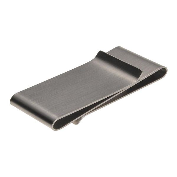 

sale men's stainless steel double side money cash credit bank money clip, Black