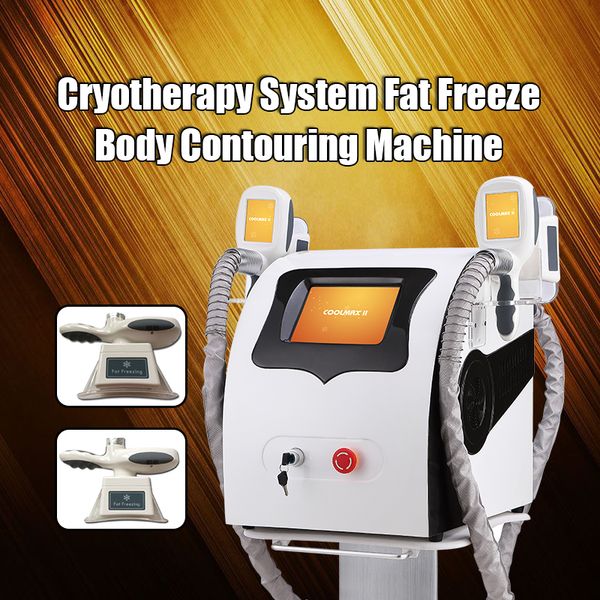 

2020 cryolipolysis non invasive dual cold body sculpting e with message avoid frostbit -10 to 5 degree cryo slimming machine