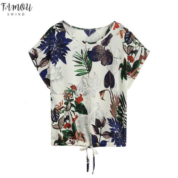 

sale harajuku t shirt women leaves print short sleeve cap sleeve breathable summer t shirt camisetas mujer korean style, White