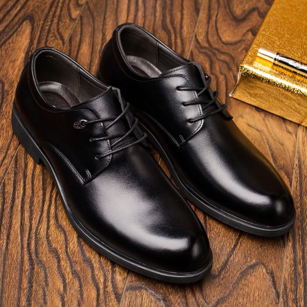 

men shoes genuine leather comfortable mens casual shoes fashion flats 2020 men leather, Black