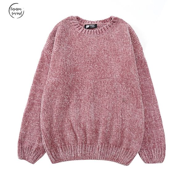 

chic vintage свитера женские золотой бархат knit женщин o шеи длинным рукавом сыпучие синель свитера drop доставка, White;black